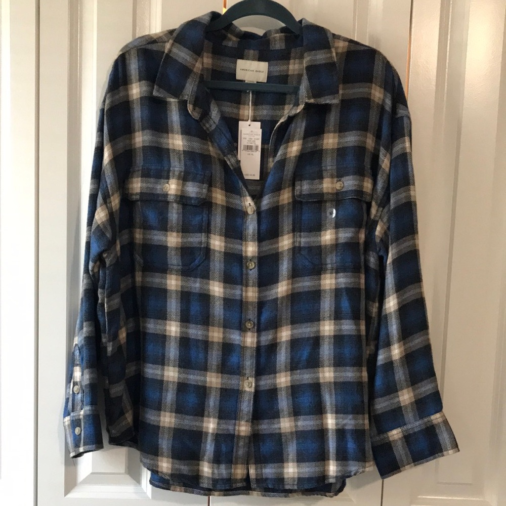 AEO- Plaid button down